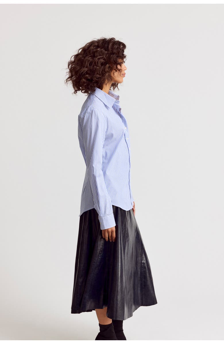 The Shirt by Rochelle Behrens The Icon Shirt in Stripe, Alternate, color, Blue/White Stripe