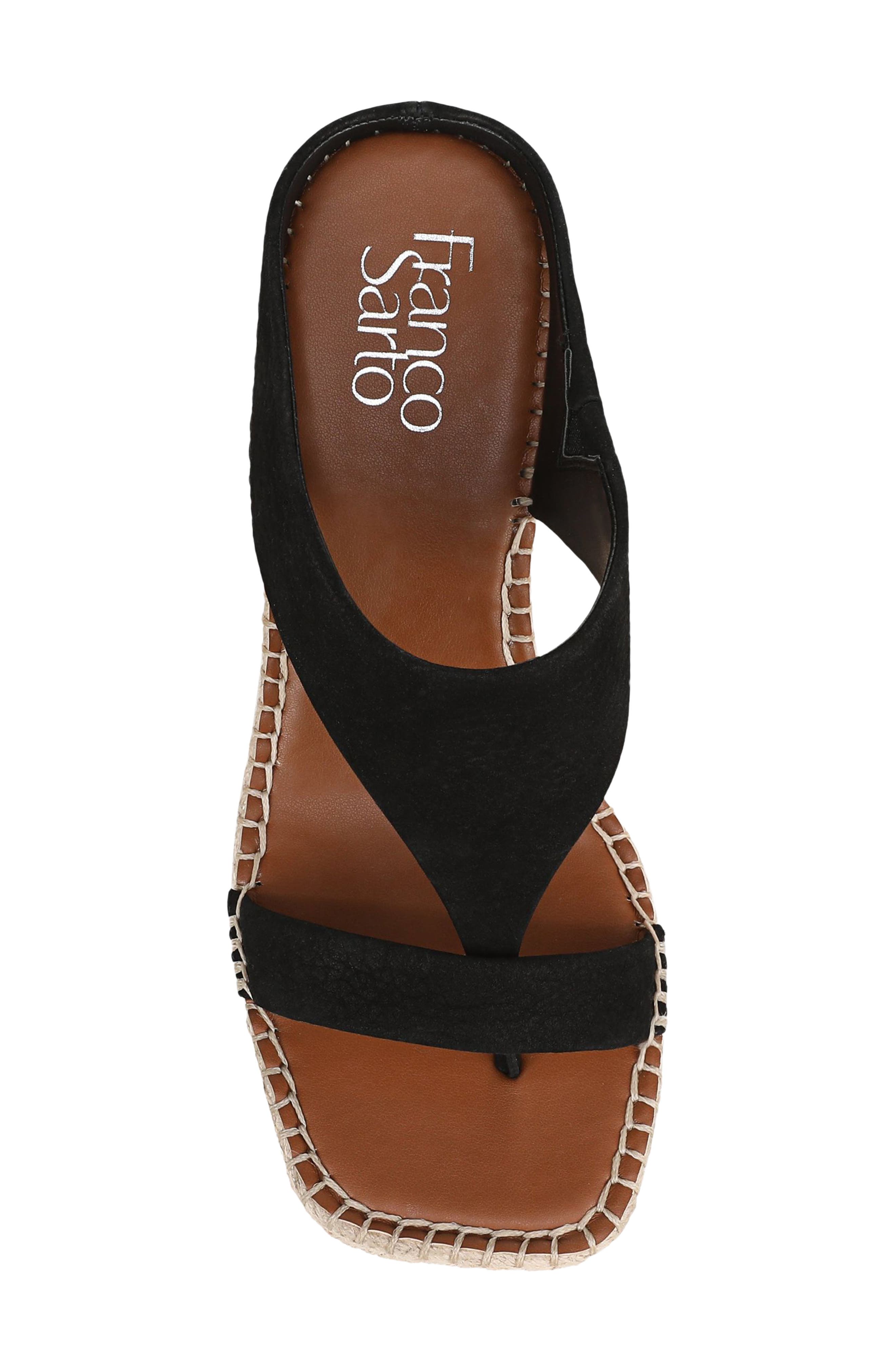 Franco Sarto Farren Espadrille Platform Wedge Sandal, Alternate, color, Black