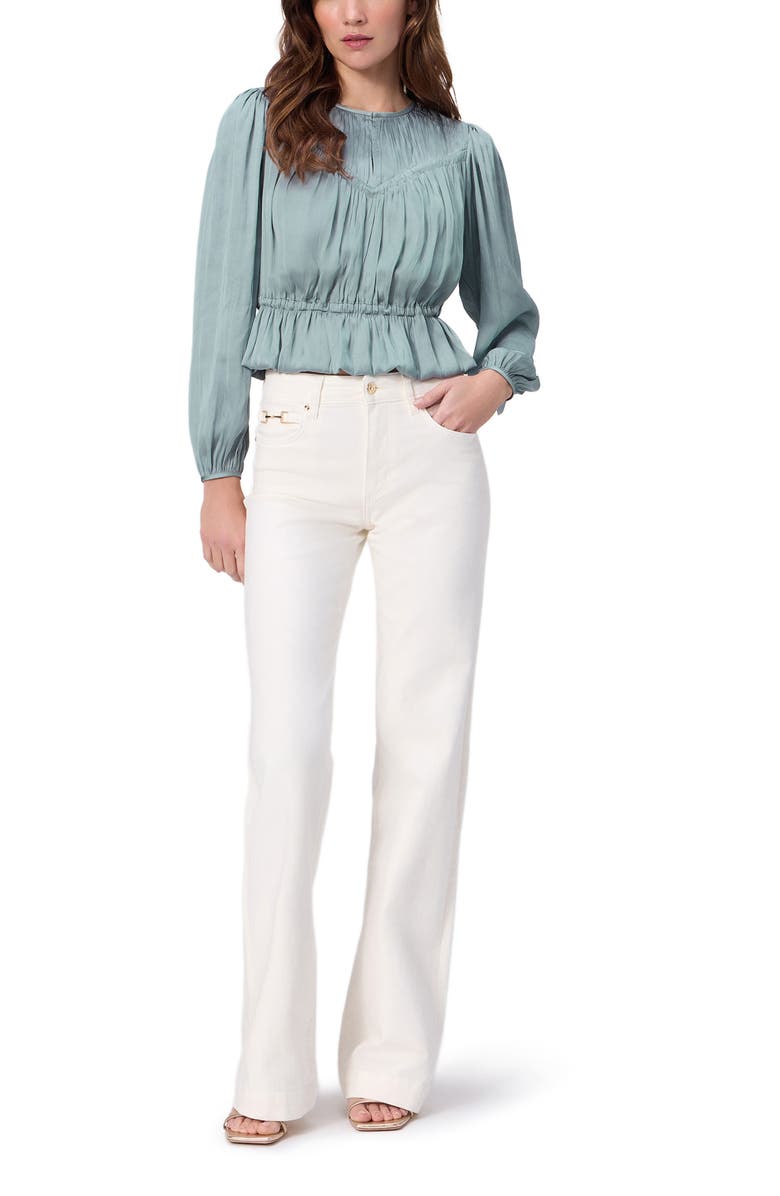 PAIGE Leenah Pocket Bit Straight Leg Jeans, Alternate, color, Tonal Ecru