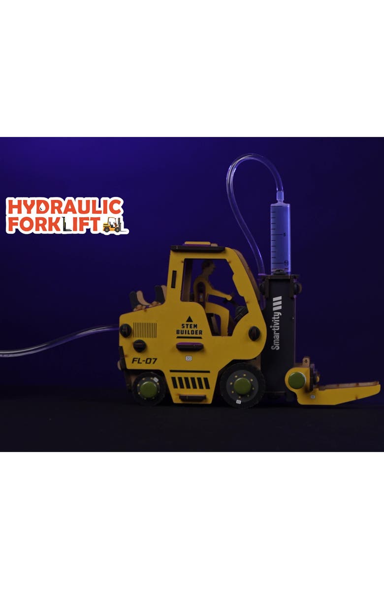 Smartivity Hydraulic Forklift Diy Stem Wooden Building Set, Alternate, color, 