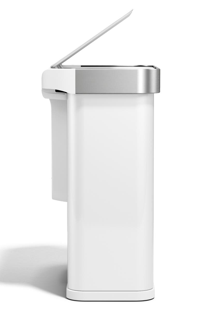 simplehuman 58-Liter Sensor Recycler with Voice + Motion Sensor, Alternate, color, 