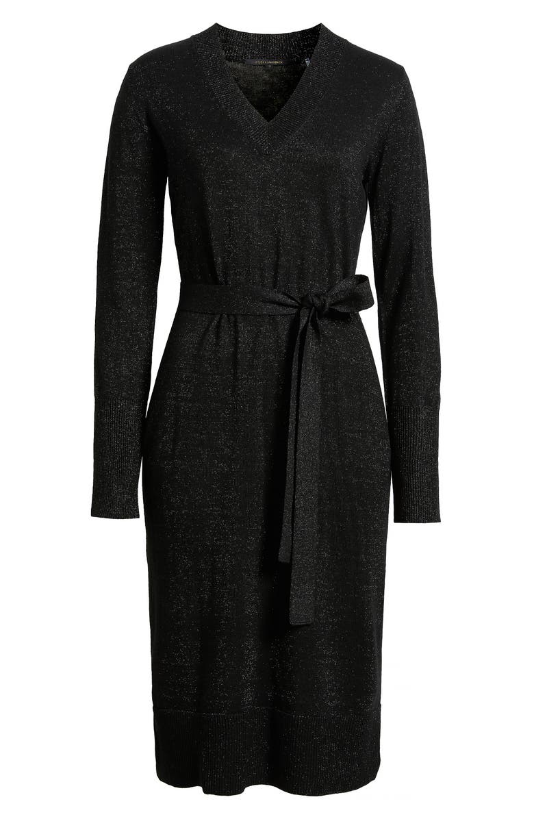 KOBI HALPERIN Russel Metallic Long Sleeve Sweater Dress, Alternate, color,