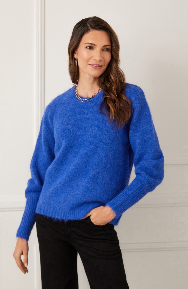 Karen Kane Blouson Sleeve Crewneck Sweater, Alternate, color, 
