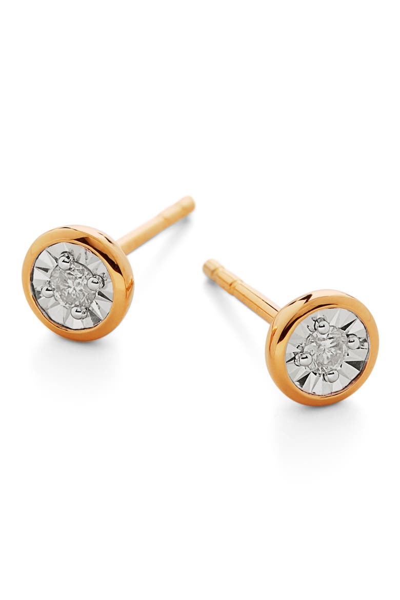 Essential Diamond Stud Earrings, Main, color, GOLD