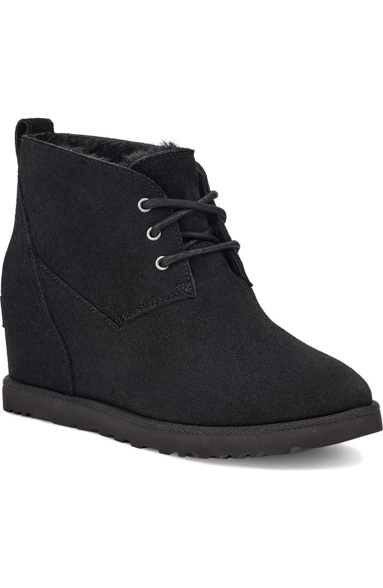 UGG<sup>®</sup> UGG Classic Femme Lace-Up Genuine Shearling Lined Bootie, Main, color,