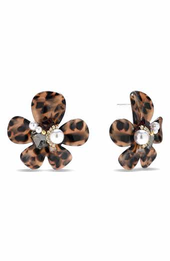 Arabella Imitation Pearl Flower Post Earrings