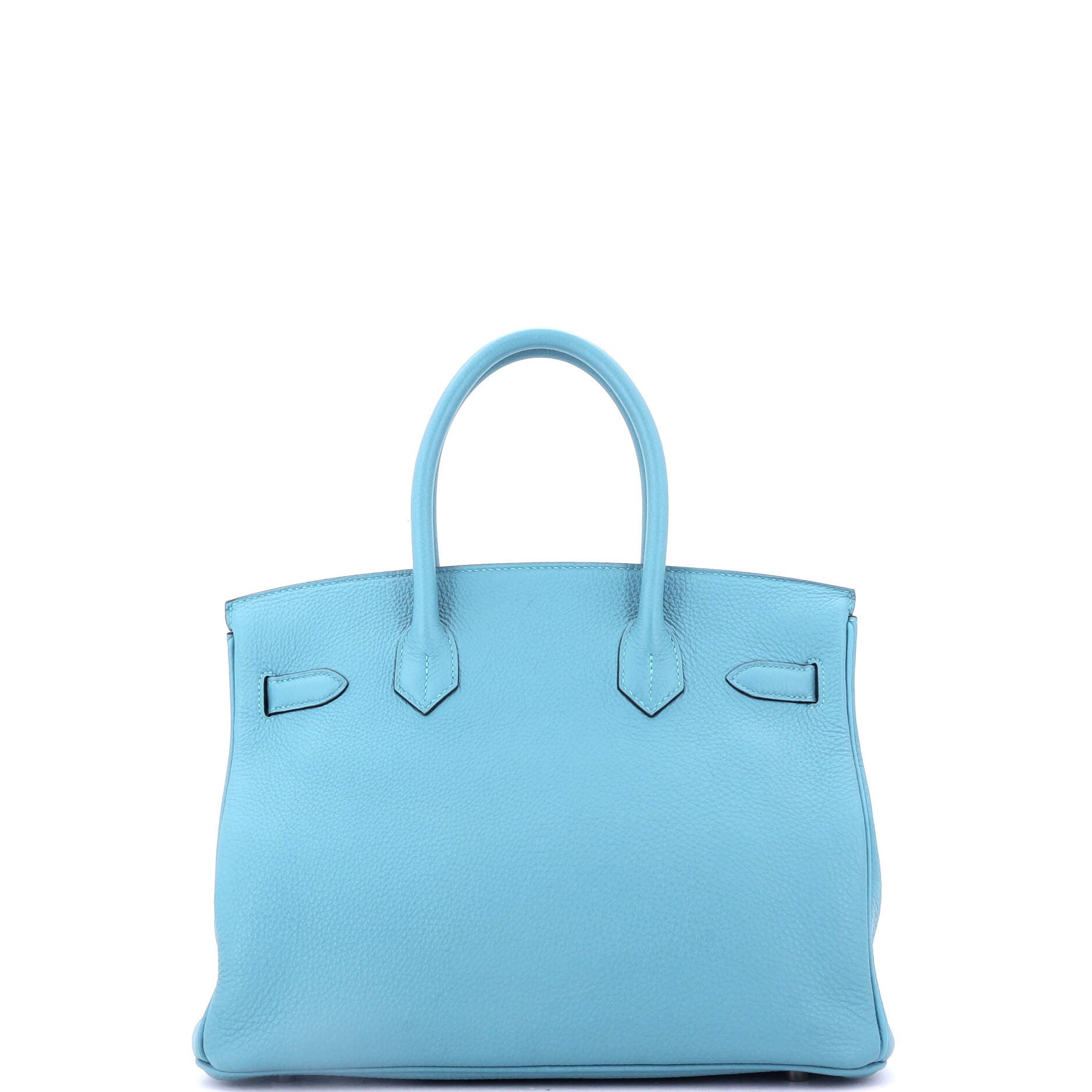 Pre-Owned Hermes Birkin Handbag Blue Togo with Palladium Hardware 30, Alternate, color, Bleu Du Nord