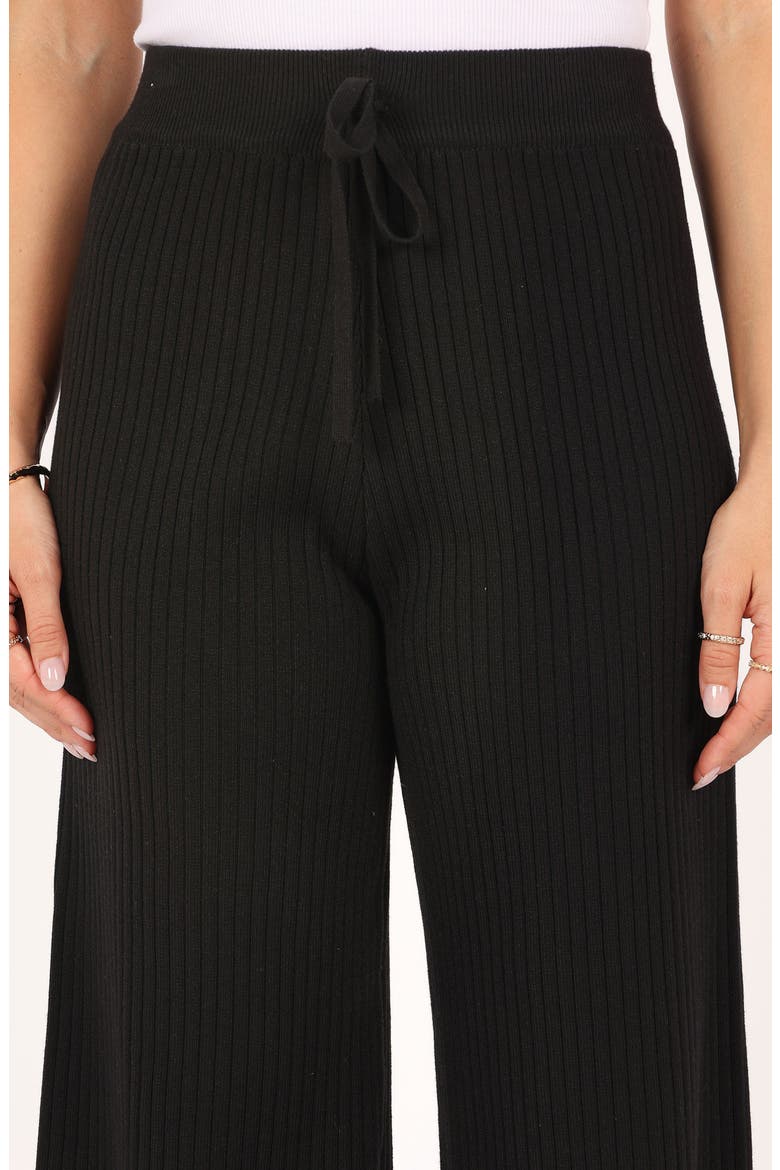 Pyrus Knit Wide Leg Pants, Alternate, color, BLACK