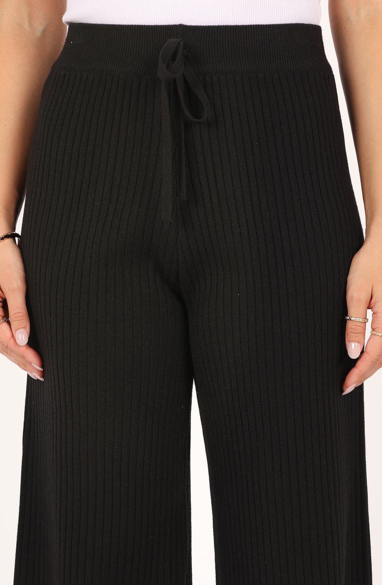 Petal & Pup Pyrus Knit Wide Leg Pants, Alternate, color, Black
