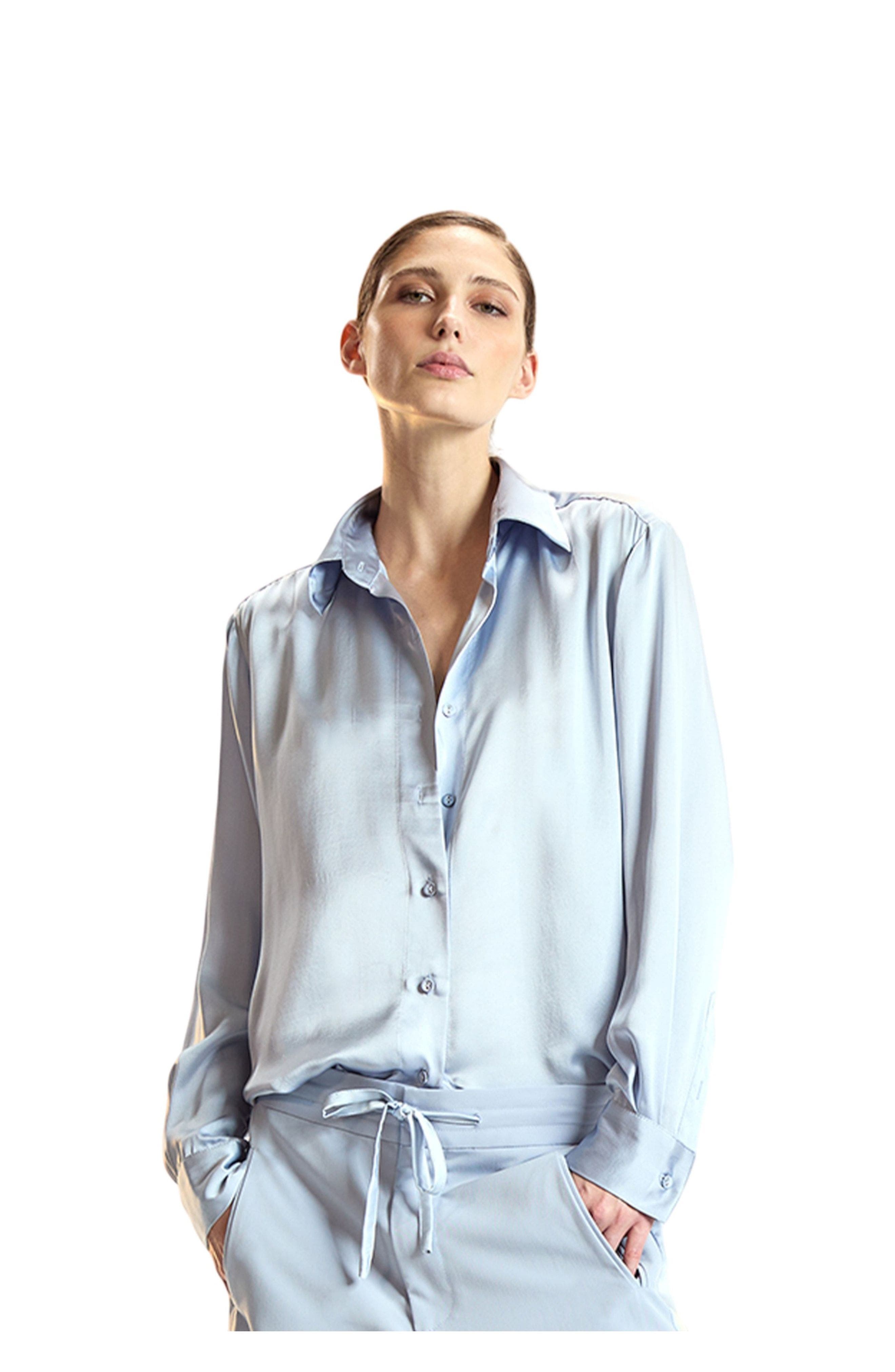 Silk Button Up Shirt - image 2