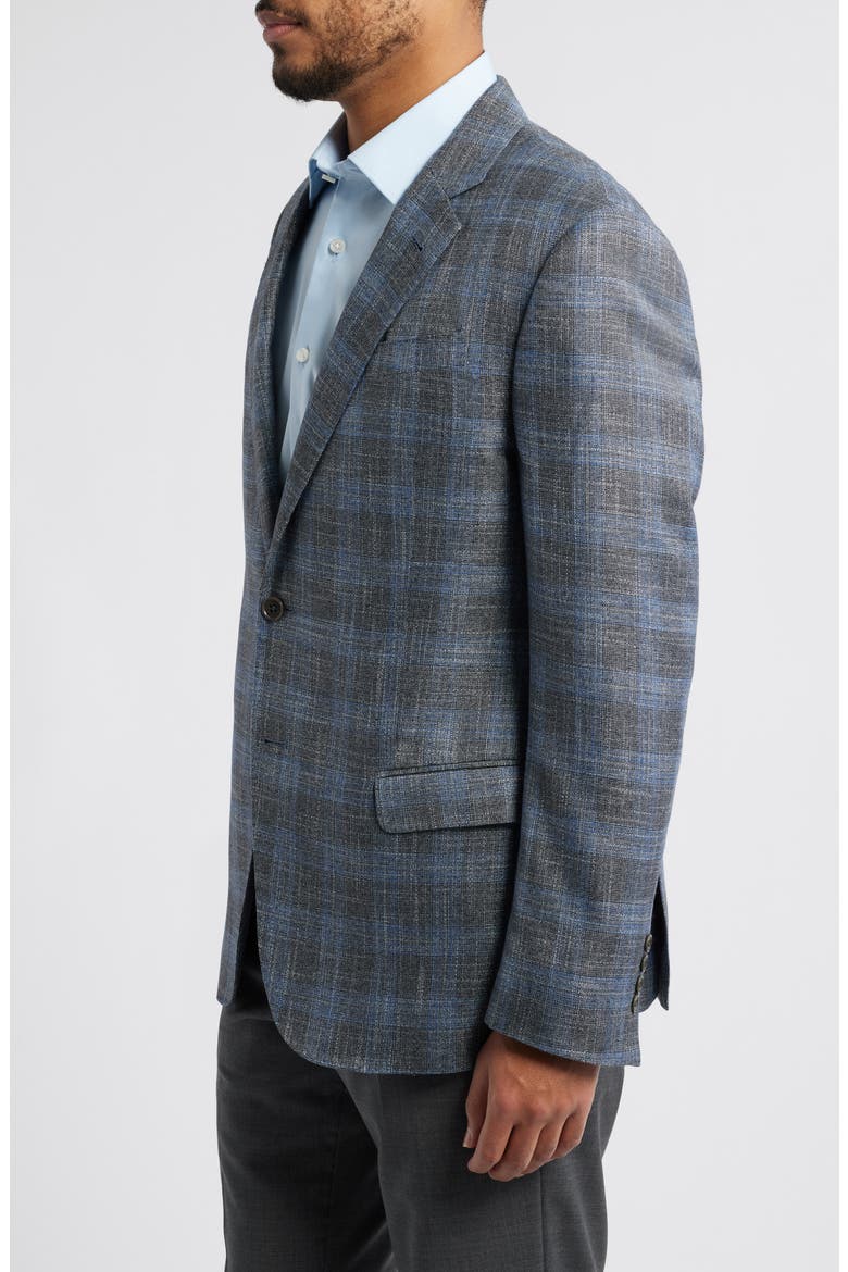 Plaid Sport Coat, Alternate, color, GREY