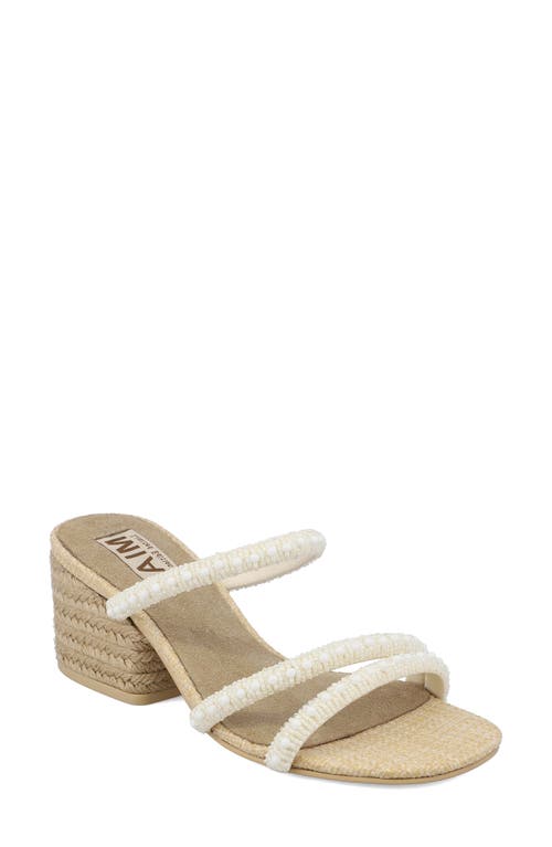 Mia Inara Strappy Block Heel Sandal In Bone