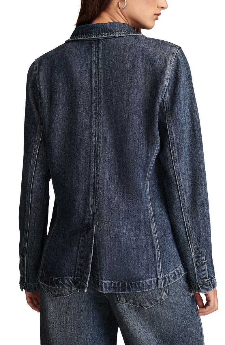 Lucky Brand Liquid Denim Blazer, Alternate, color, 