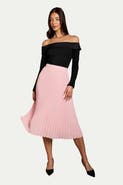 Coast Pleated Georgette Midi Skirt