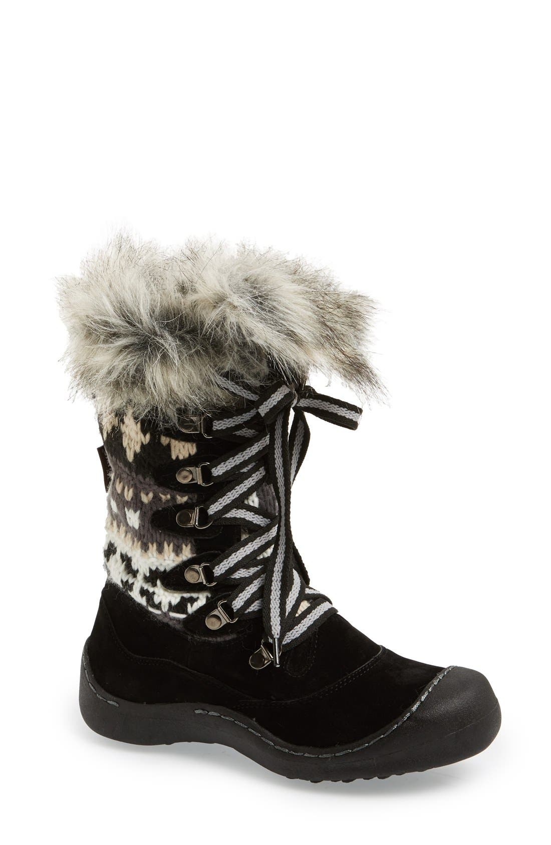 MUKS LUKS 'Gwen' Water Resistant Boot, Main, color, BLACK