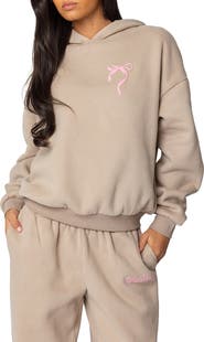 EDIKTED Sasha Bow Detail Hoodie