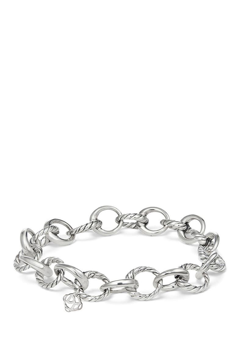Cable Collectives Oval Link Charm Bracelet, Main, color, SILVER