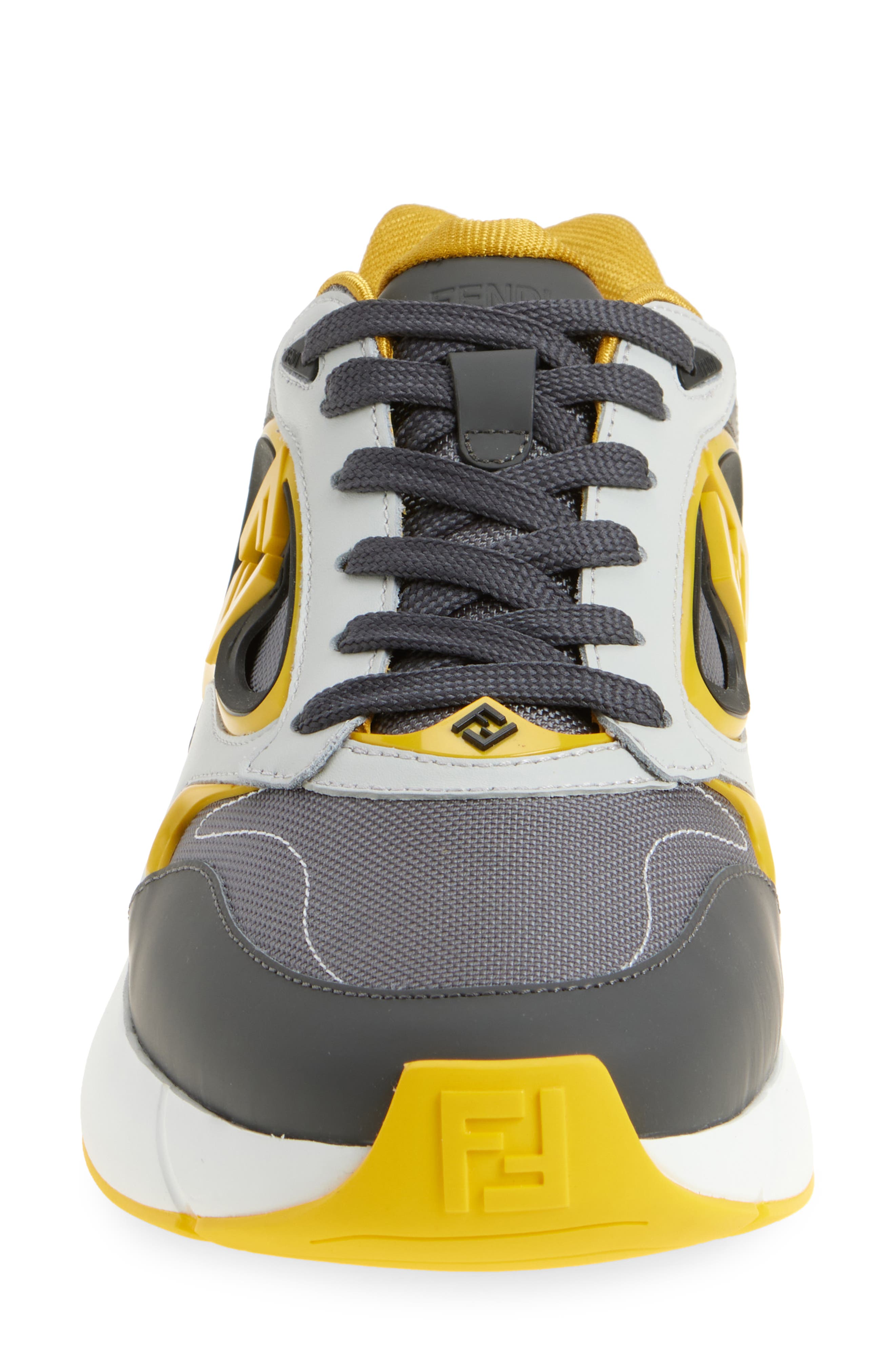 Fendi Forward Low Top Sneaker, Alternate, color, Silver Senap