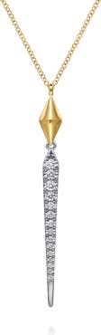 Gabriel & Co. 14k Gold Diamond Spike Pendant Necklace