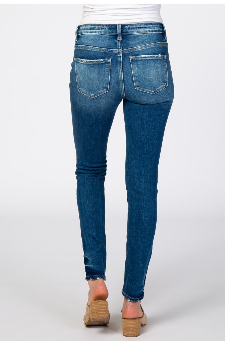 PinkBlush Distressed Side Insert Maternity Jeans, Alternate, color, Blue