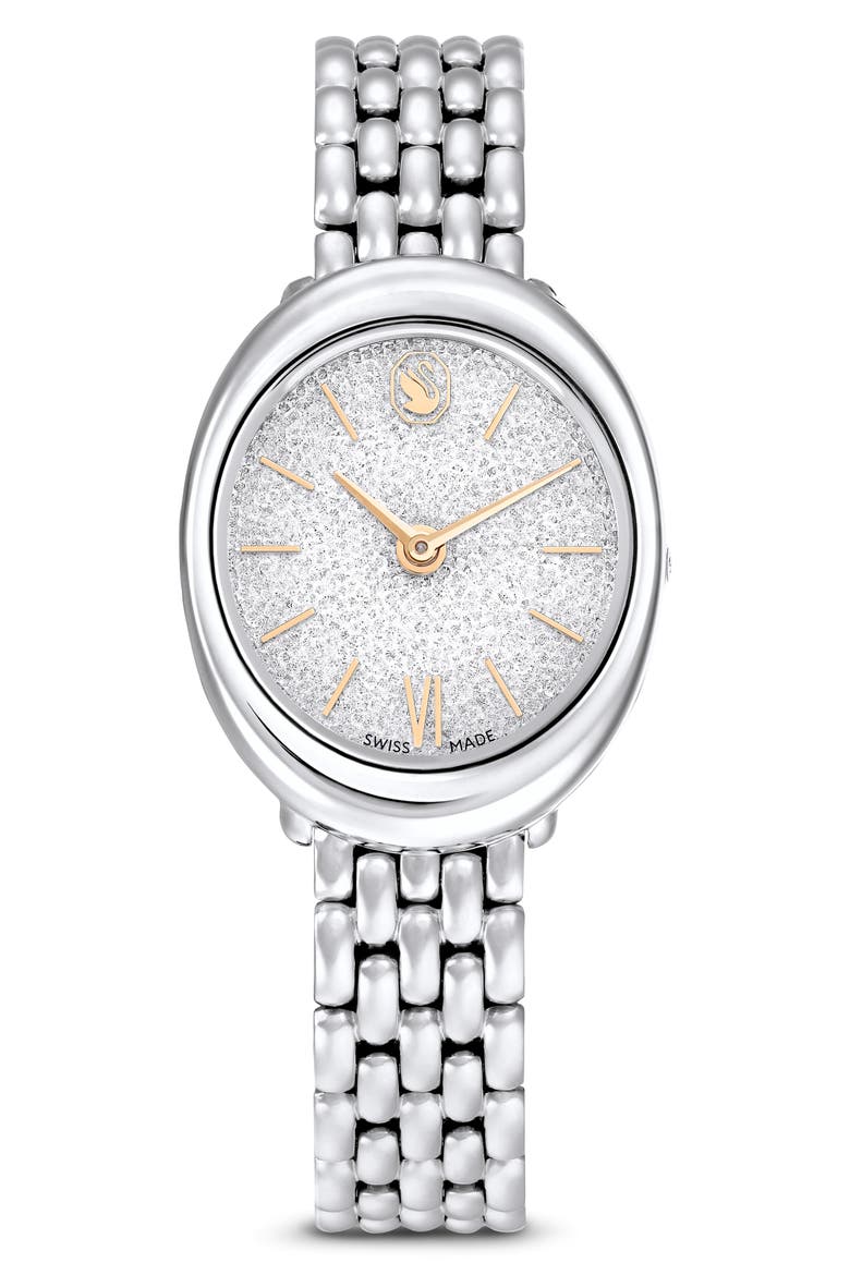 Imber Oval Bracelet Watch, 24mm x 26.3mm, Main, color, SILVER