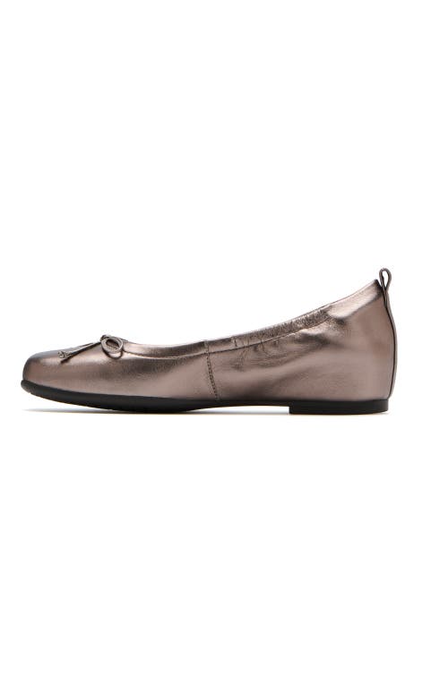 Abeo Cadence Bow Ballet Flat In Light Bronze - Regular