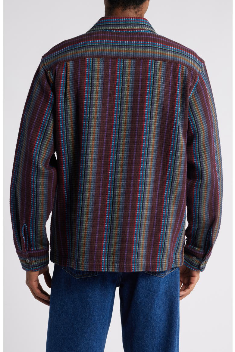 Wanderer Stripe Long Sleeve Camp Shirt, Alternate, color, SEPIA MULTI