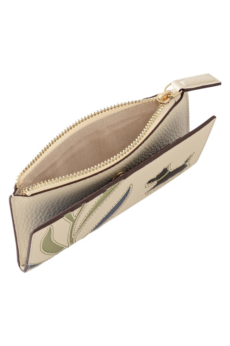 Among the Trees Medium Zip Top Leather Bifold Wallet, Alternate, color, SALT
