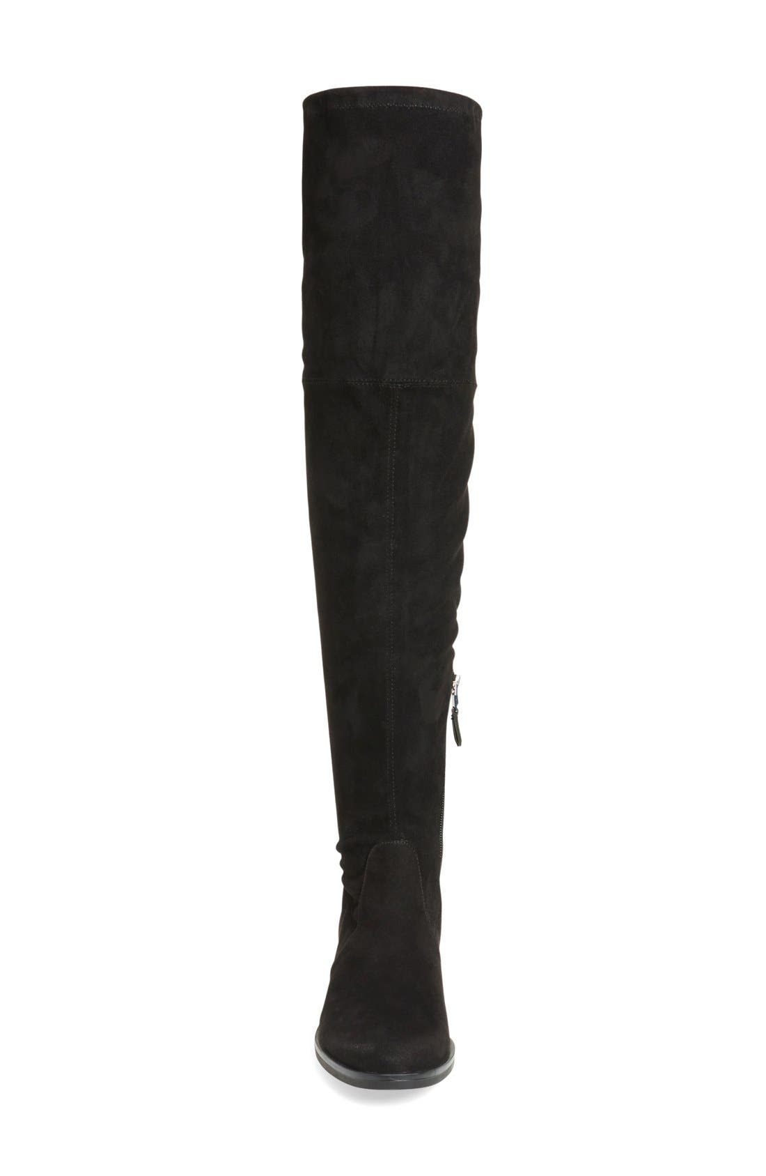 Paloma Over the Knee Boot, Alternate, color, BLACK SUEDE DNU