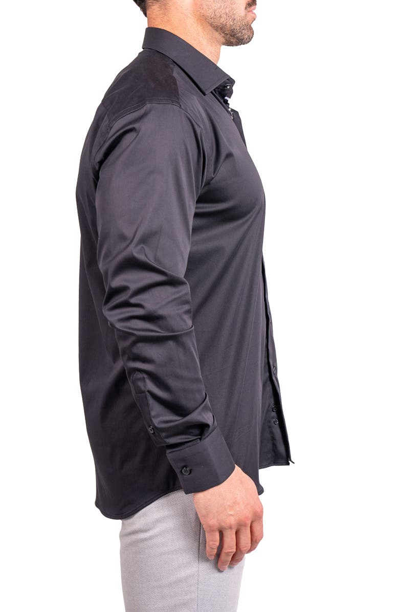Maceoo Blacklabel Softstretch Ascension Button-Up Shirt, Alternate, color, Black