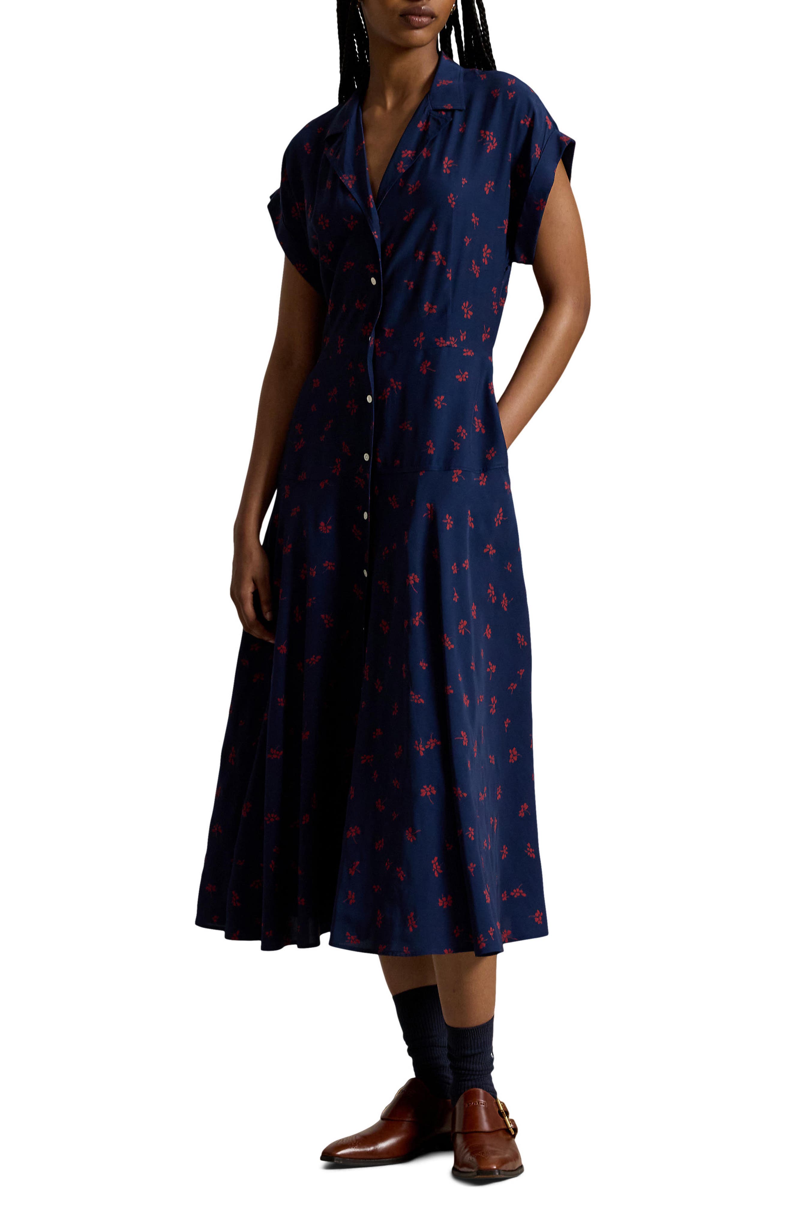 selected 2054 COSMO FLORAL NVY-RD MULTI