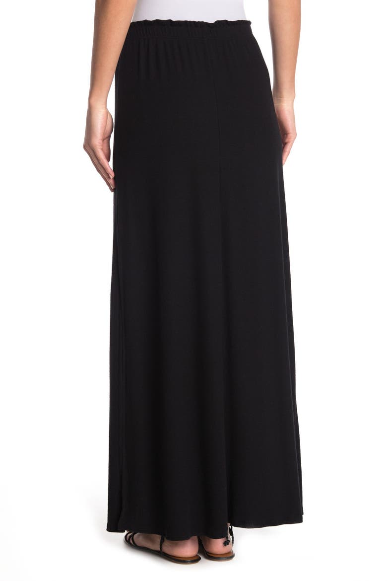 Side Slit Ruffled Maxi Skirt, Alternate, color, BLACK