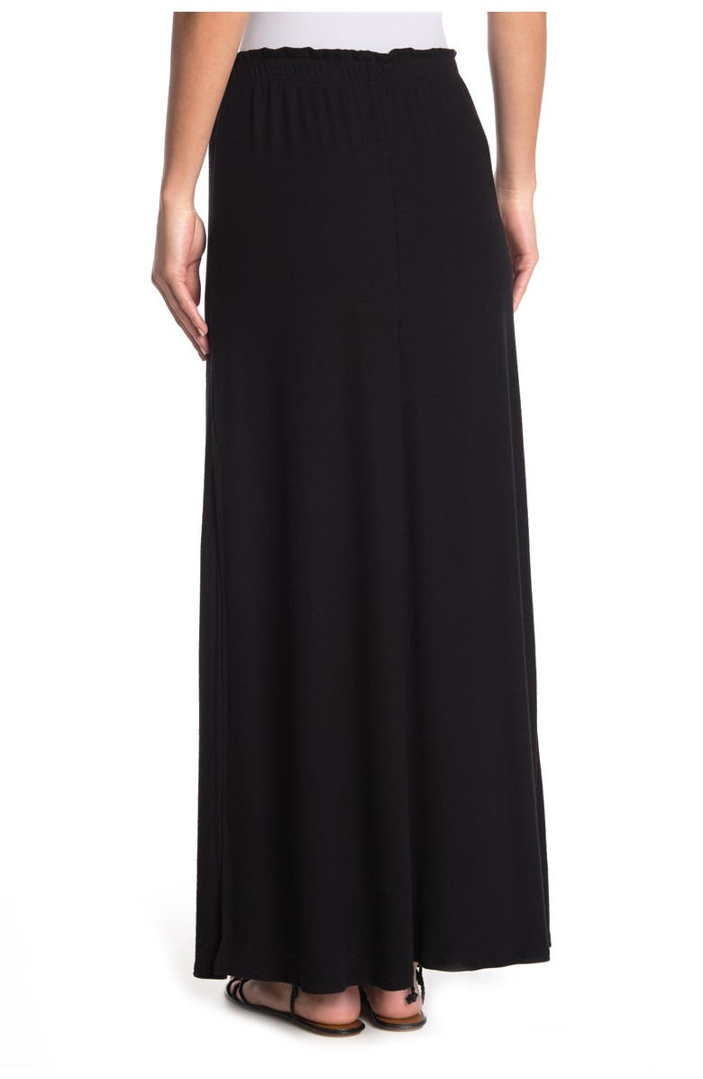 GO COUTURE Side Slit Ruffled Maxi Skirt, Alternate, color, Black