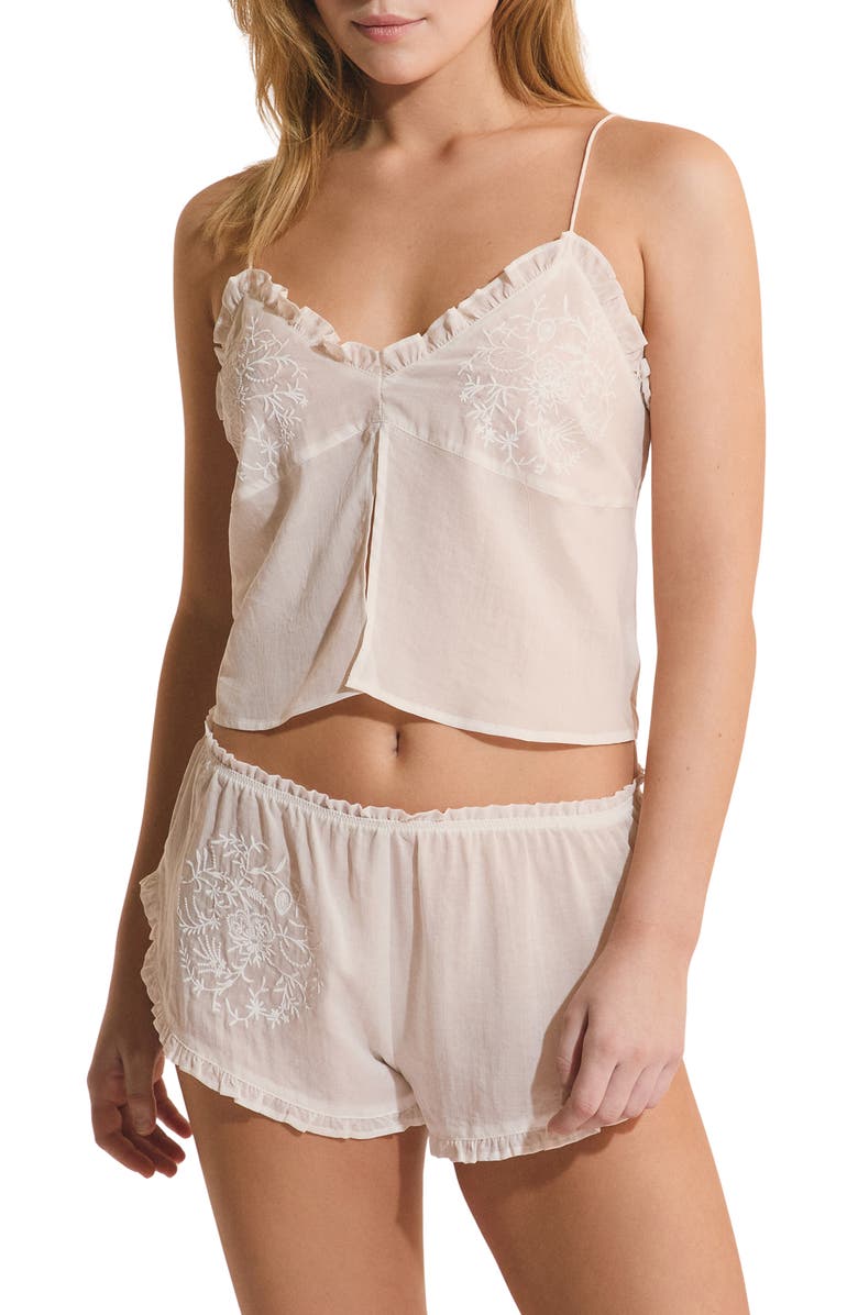 Etam Nolwenn Pajama Top, Main, color, Ecru
