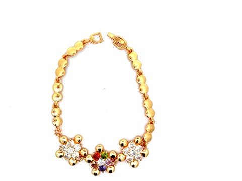 Multicolor Floral Station Bracelet