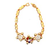 Gemini Jewelry Multicolor Floral Station Bracelet