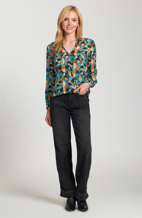 Apny Printed Top In Blue