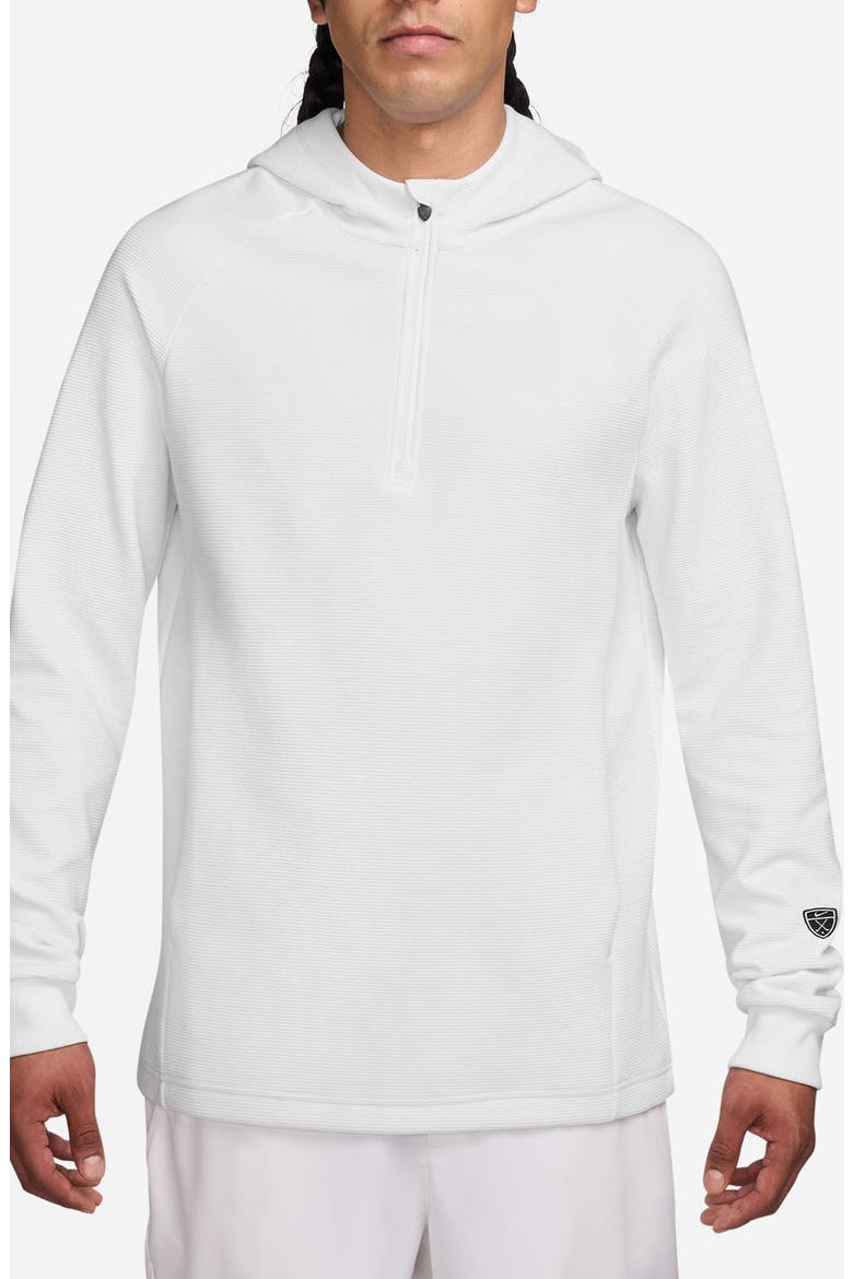 Therma-FIT Golf Shield Logo Quarter Zip Hoodie, Main, color, WHITE/ BLACK