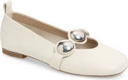 Wonders Stud Embellished Ballet Flat