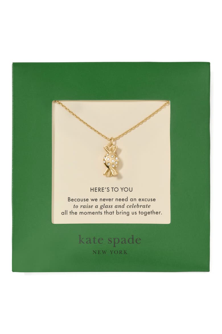 sweetness pendant necklace, Alternate, color, CLEAR/ GOLD
