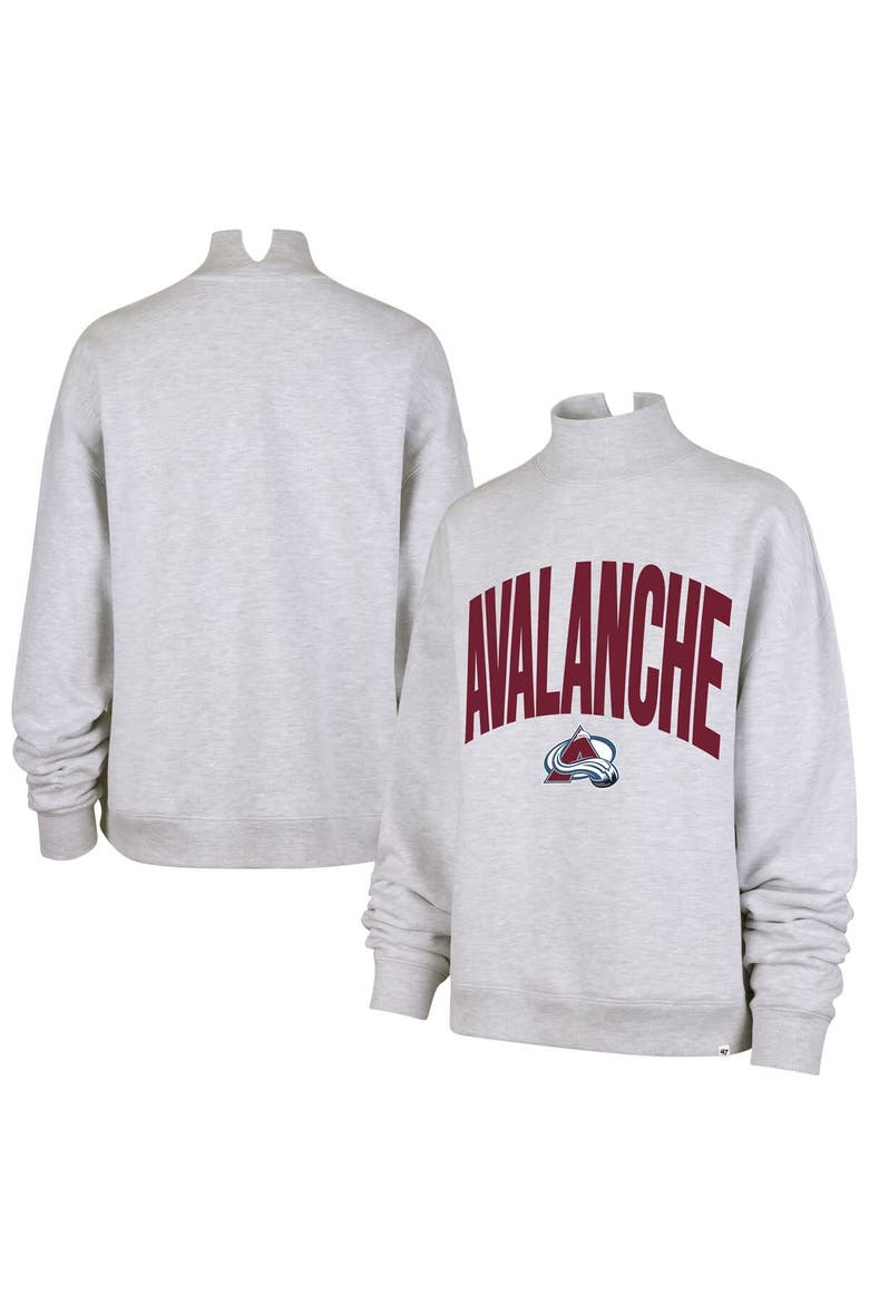 Women's '47  Heather Gray Colorado Avalanche Subtle Muse Sweatshirt, Main, color, Heather Gray