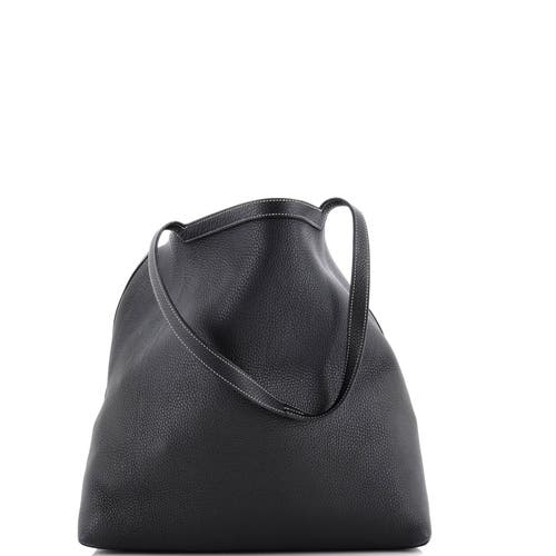 Pre-owned Hermes  Hermes Cabasellier Tote Clemence 46 In Black