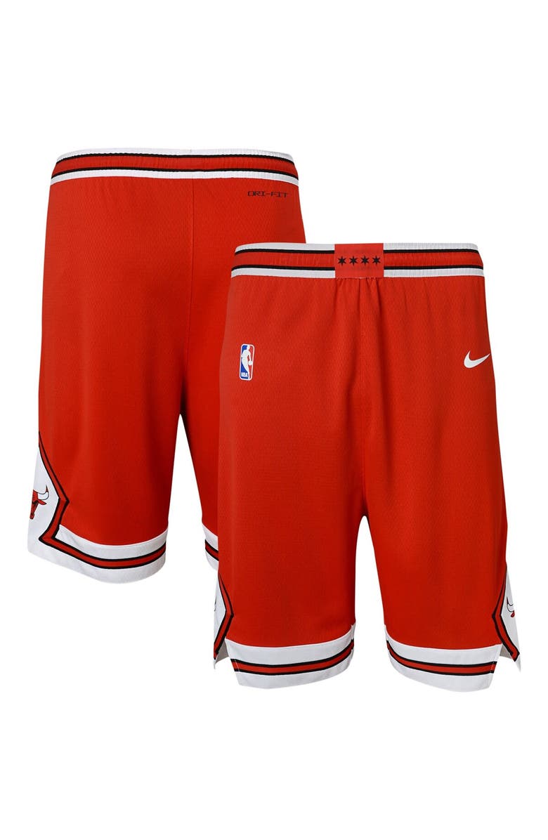 Nike Youth Nike Red Chicago Bulls Icon Edition Mesh Performance Swingman Shorts, Main, color, Red