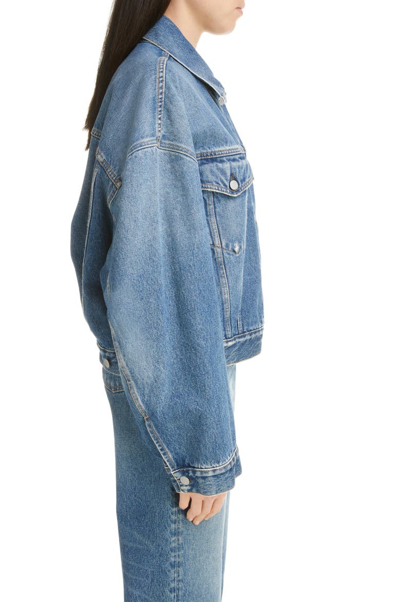 Morris Denim Trucker Jacket, Alternate, color, MID BLUE