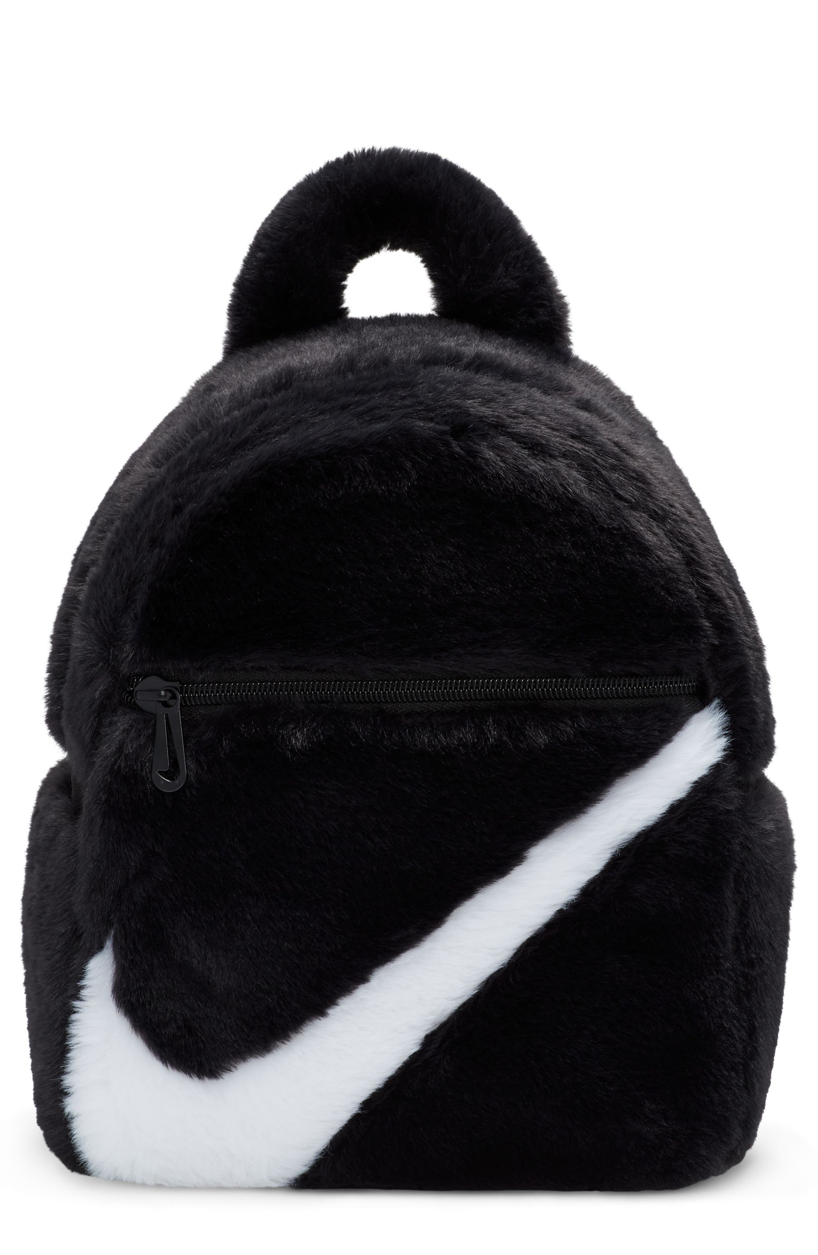 Nike Sportswear Futura 365 Faux Fur Mini Backpack, Main, color, 