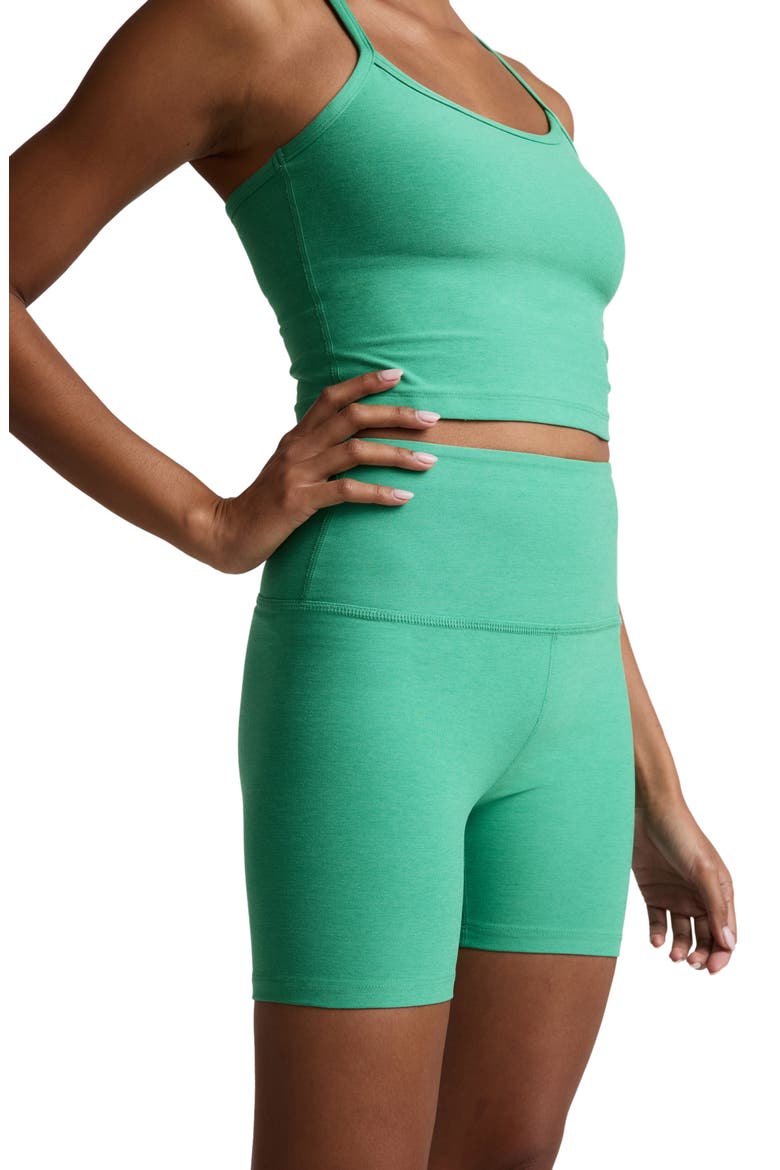 Keep Pace Space Dye Bike Shorts, Alternate, color, BRIGHT EMERALD HEATHER