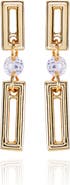 Vince Camuto Crystal Floating Gold- Drop Earrings