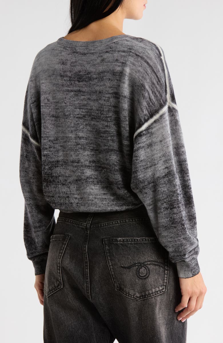 R13 V-Neck Wool Sweater, Alternate, color, Distressed Grey