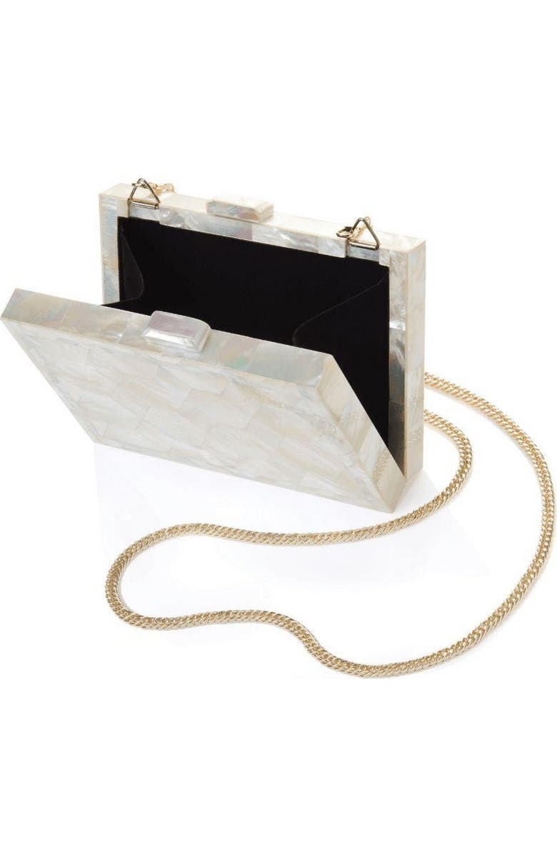 Freya Rose Athena Ivory Mother of Pearl Bag, Alternate, color, Ivory