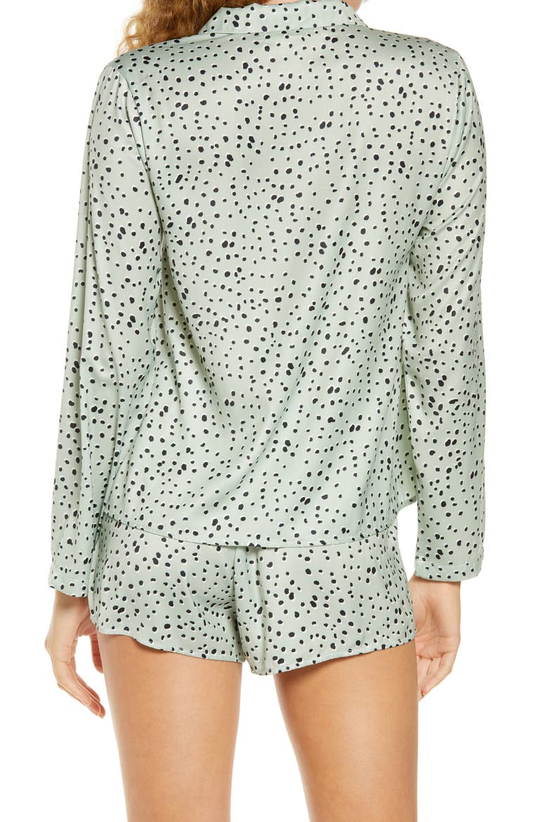 Floral Short Pajamas, Alternate, color, SAGE